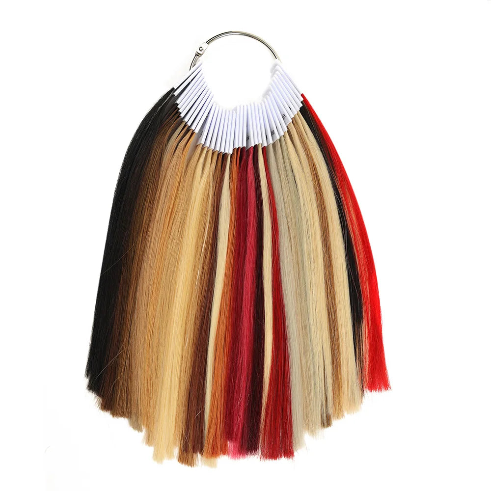 BHF Human Hair Color Rings Swatches For Human Hair Extensions Salon Tools Hair