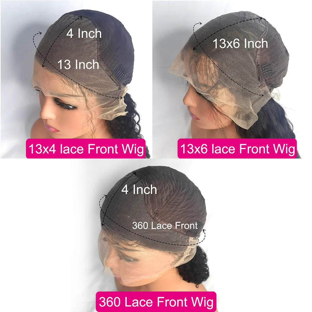 40 42 Inch Curly Wigs Deep Wave 13x4 13x6 Hd Lace Frontal Wigs Human Hair Water Wave 360 Lace Front Wig Remy Brazilian For Women