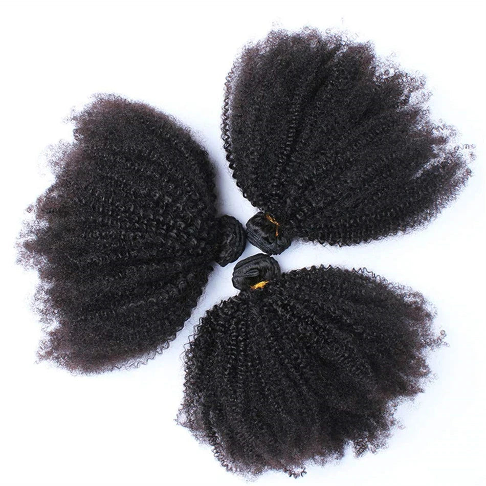 Afro Kinky Human Hair Weave Bundles – Peruvian Remy Double Weft